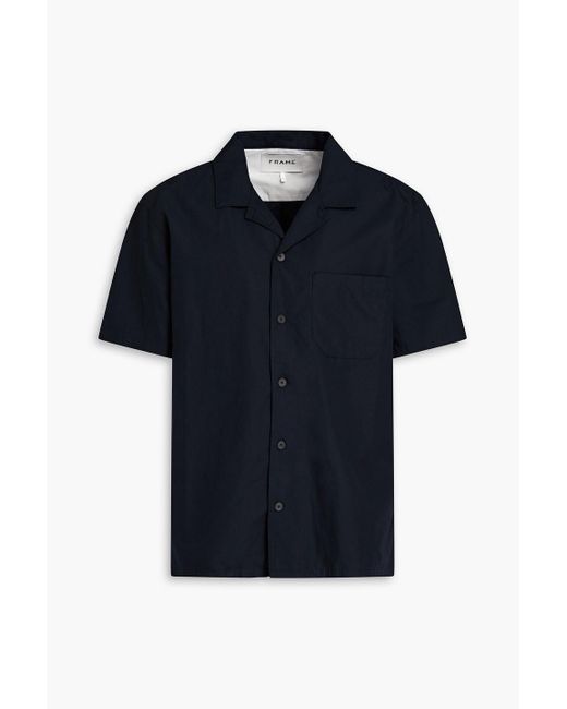 FRAME Blue Cotton And Linen-blend Shirt for men