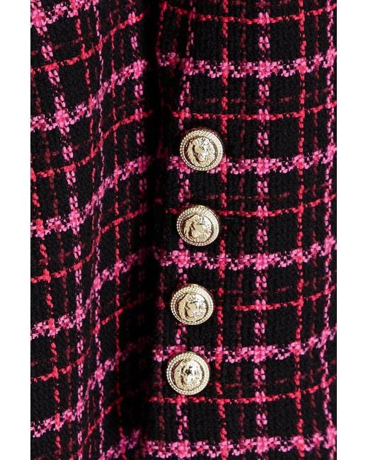 Rebecca Vallance Red Hirst Cotton-blend Tweed Mini Dress