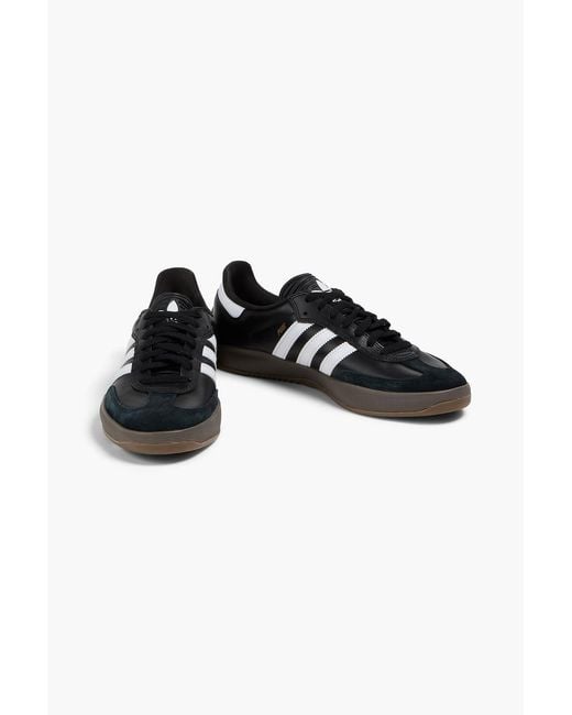 Adidas Originals Black Puig Samba Leather And Suede Sneakers for men