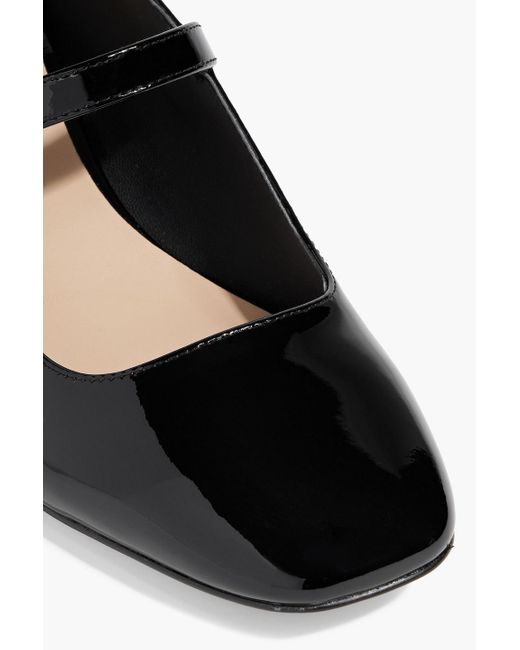 Stuart Weitzman Louise Patent-leather Mary Jane Pumps in Black | Lyst