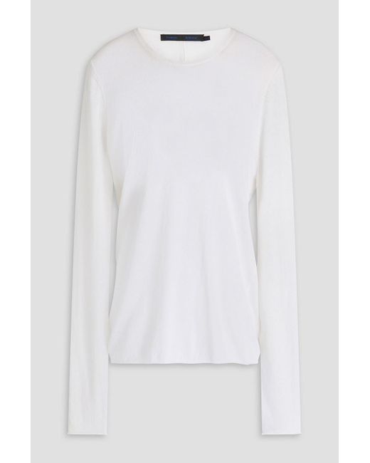 Proenza Schouler White Cutout Cotton And Silk-Blend Sweater