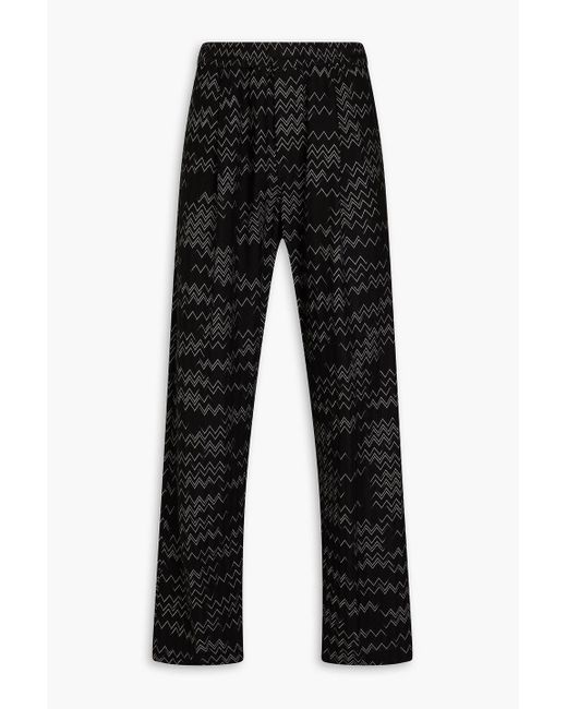 Missoni Black Cotton-blend Jacquard Trousers for men