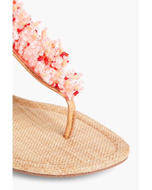Sam Edelman Pink Brinda sandalen aus kunstleder mit zierperlen