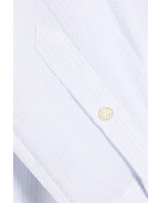 FRAME White The Classic Cotton-Seersucker Shirt