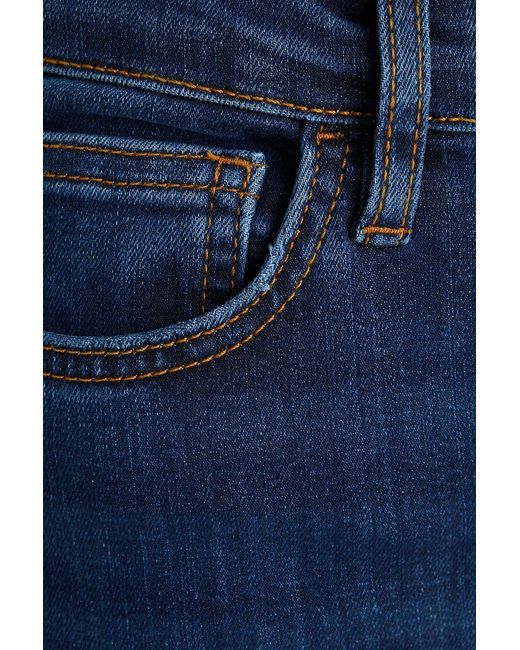 FRAME Blue Le Slim Palazzo High-Rise Wide-Leg Jeans