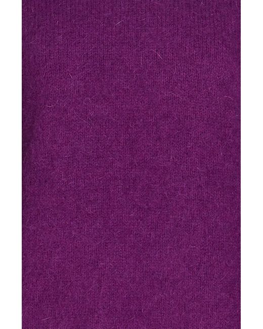 Claudie Pierlot Purple Pullover aus einer gebürsteten mohairmischung