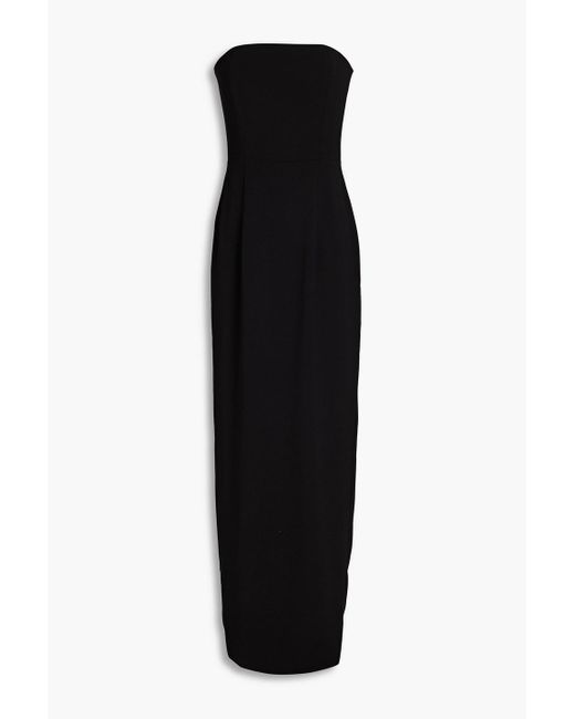 16Arlington Black Samare Strapless Crepe Gown