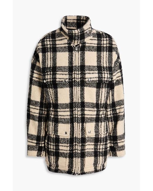 IRO Black Jacke aus tweed aus einer wollmischung mit karomuster