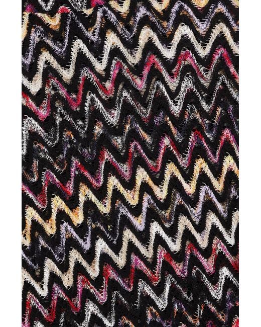 Missoni Black Crochet-knit Turtleneck Sweater
