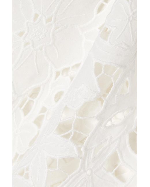 Marques'Almeida White Top aus guipure-spitze aus baumwolle