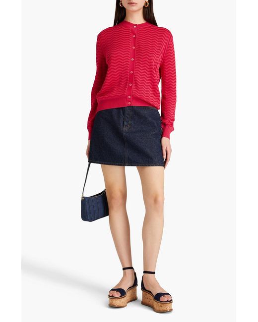Missoni Pink Crochet-knit Cotton-blend Cardigan