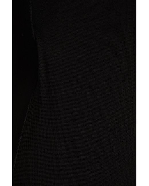 Louisa Ballou Black One-shoulder Cutout Jersey Mini Dress