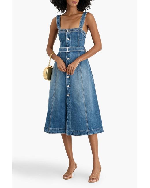 denim long sleeve mini dress Dreaming in Long-Sleeve Babydoll Denim Blue / S Beige True Form Midi Size:Médium 19569 this dress offers a