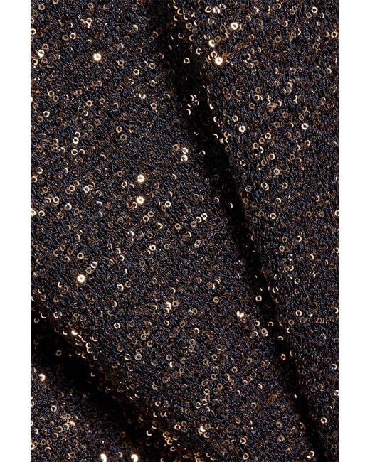 Proenza Schouler Brown Cutout Sequined Crochet-knit Turtleneck Sweater