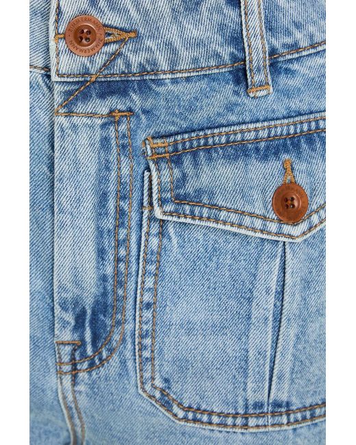 Zimmermann Blue High-Rise Kick-Flare Jeans