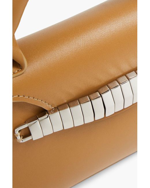 Elleme Metallic Eva Mini Embellished Leather Tote