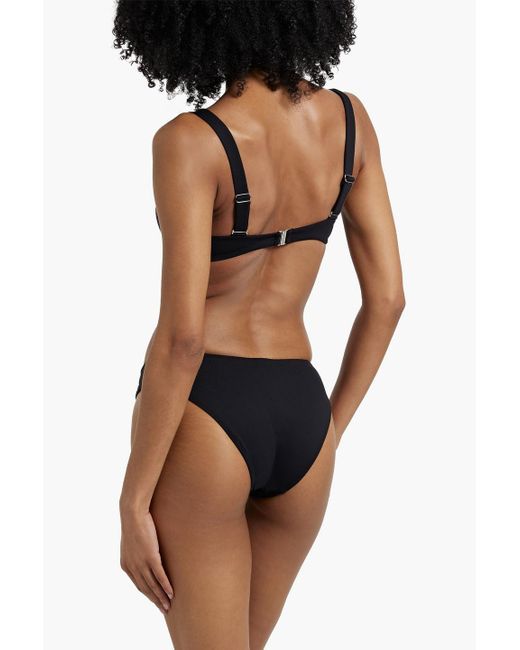 Jonathan Simkhai Black Lia Underwired Bikini Top