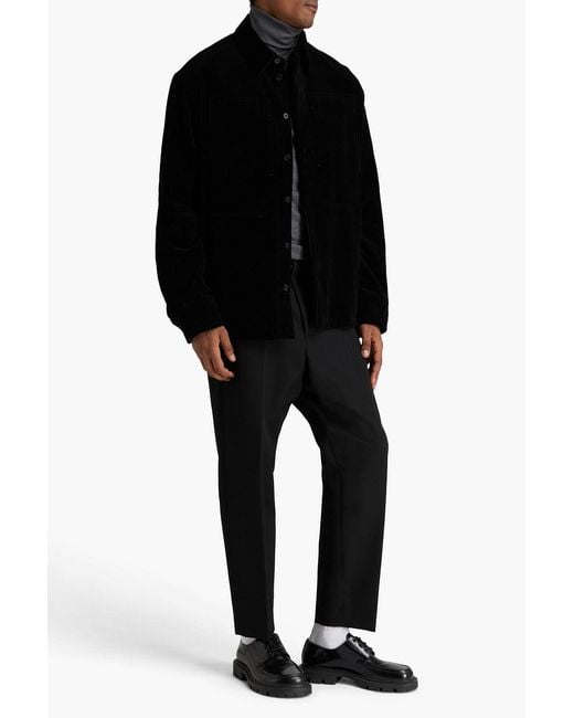 Jil Sander Black Cotton-Corduroy Shirt for men
