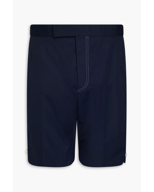 Thom Browne Blue Woven Shorts for men