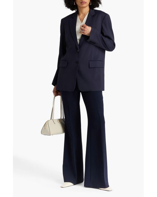 Another Tomorrow Blue Blazer aus twill