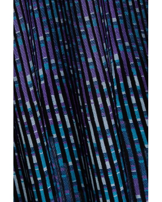 Missoni Blue Jacquard-Knit Midi Dress