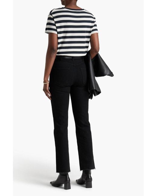 Nili Lotan Blue Brady Striped Cotton-Jersey T-Shirt