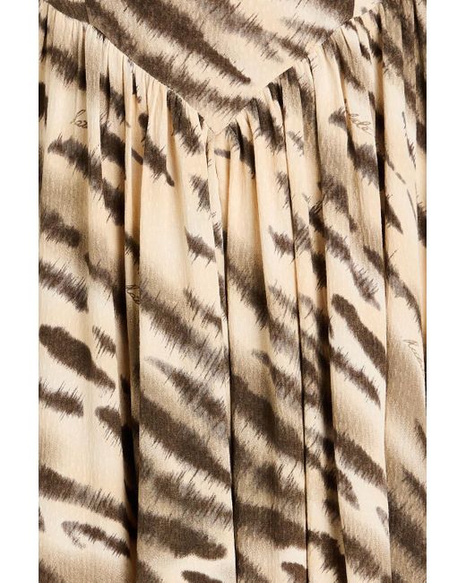 ROTATE BIRGER CHRISTENSEN Natural Tiger-print Jacquard Mini Dress