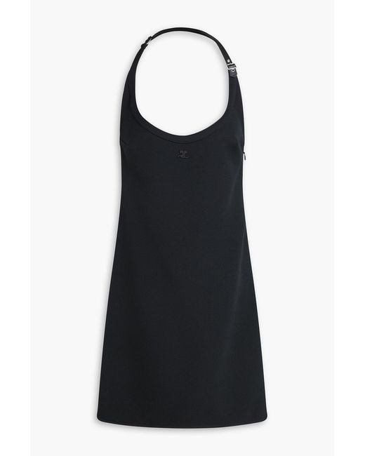Courreges Black Twill Mini Dress