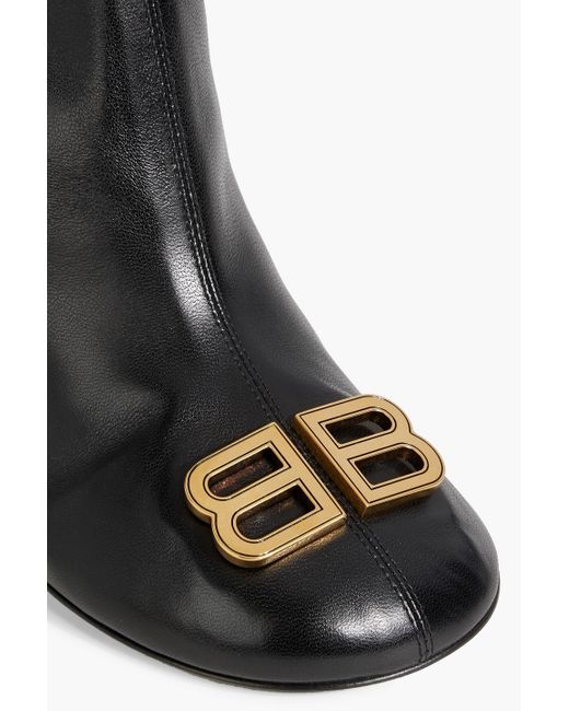 Balenciaga Black Groupie Leather Ankle Boots