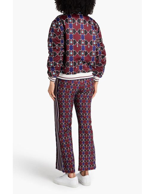 Borgo De Nor Red iggy Printed Shell Bomber Jacket