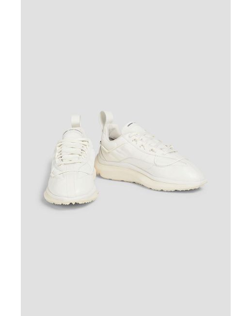 Y-3 White Shiku Run Shell And Leather Sneakers for men