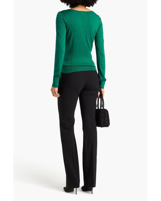 Dolce & Gabbana Green Silk Sweater