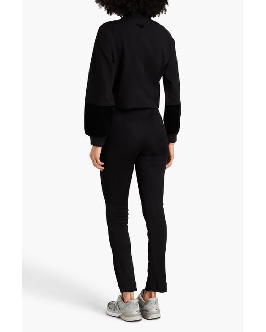 Emporio Armani Black Jersey High-rise leggings