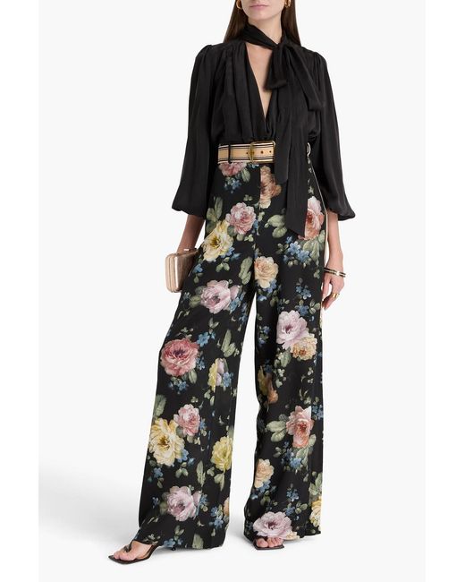 Zimmermann Black Pussy-bow Silk Blouse