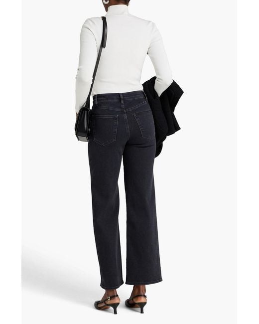 FRAME Blue Le Slim Palazzo High-rise Wide-leg Jeans