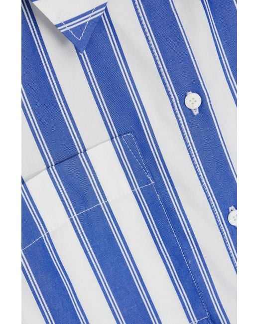 Claudie Pierlot Blue Striped Cotton-poplin Shirt