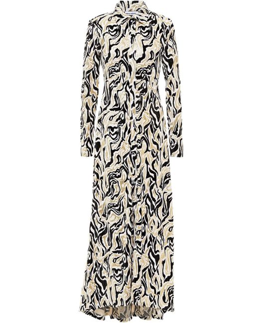Rabanne White Metallic Chenille-jacquard Maxi Dress