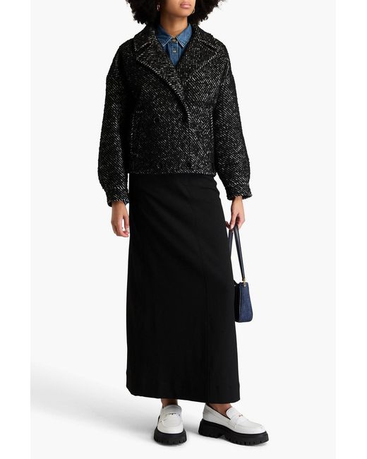 Maje Black Bouclé-tweed Jacket