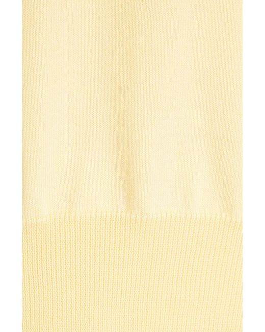 Giuliva Heritage Yellow Grazia pullover aus baumwolle mit polokragen