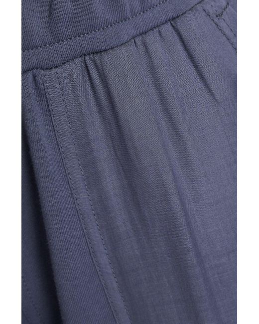Emporio Armani Blue French Cotton-blend Terry Track Pants