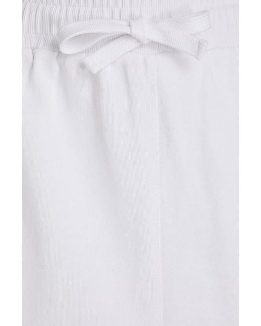 RED Valentino White French Cotton-terry Mini Skirt