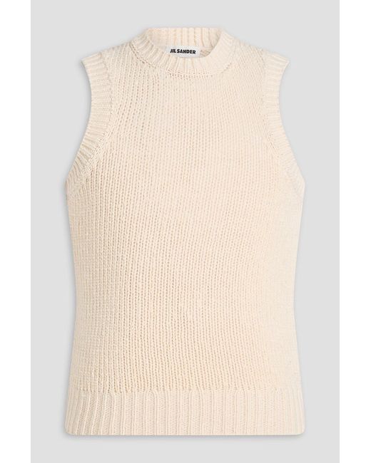 Jil Sander Natural Cotton-Blend Vest for men