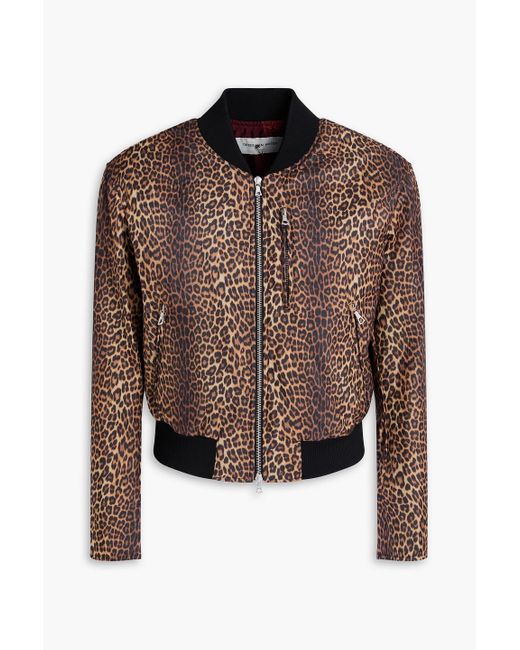 Dries Van Noten Brown Leopard-print Shell Bomber Jacket for men