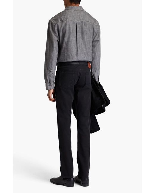 Canali Hose aus twill aus einer baumwollmischung in Black für Herren