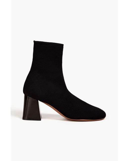 Stretch knit top sock boots