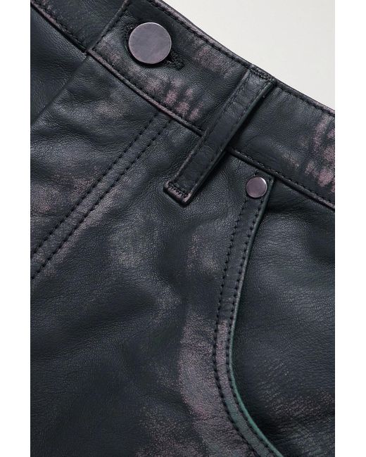 Dodo Bar Or Blue Tati hose mit geradem bein aus leder in distressed-optik