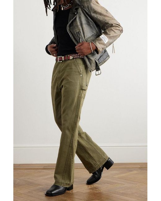 GALLERY DEPT. Black Distressed Leather Jacket for men