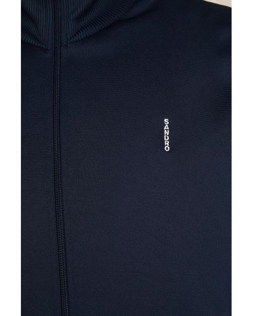 Sandro Blue Tech-Jersey Sweatshirt for men