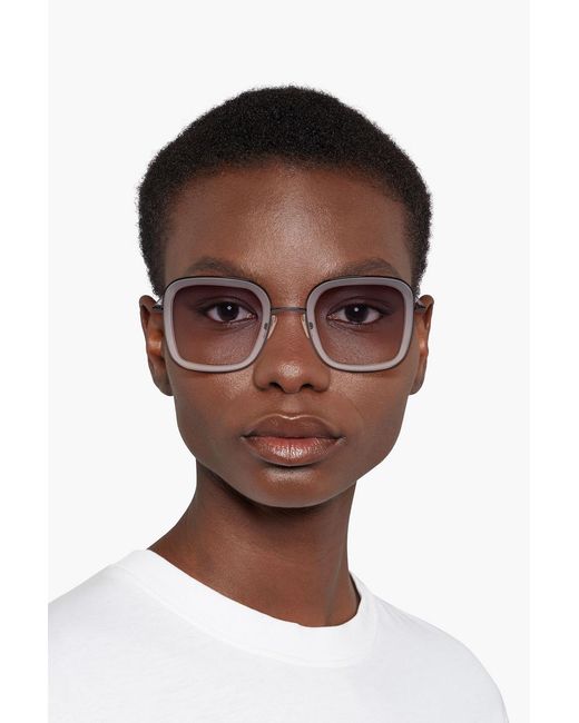 Zimmermann Black Square-Frame Acetate Sunglasses