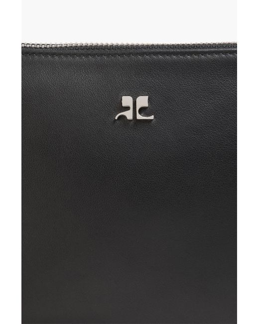 Courreges Black Schultertasche aus leder